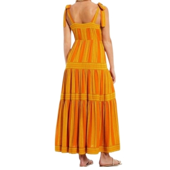 A Loves A Tier Print Square Neck Sleeveless Maxi Dress Size L MSRP $129 - Picture 2 of 7